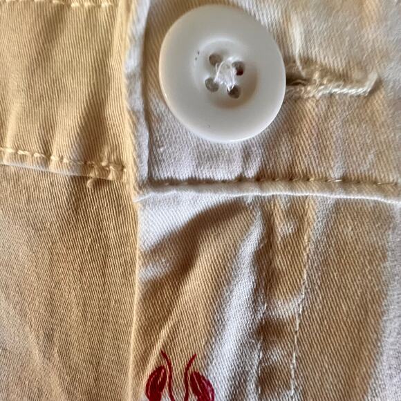 Caribbean Joe Bermuda Shorts Lobster Print Red White Cotton Size 12 - Picture 6 of 9